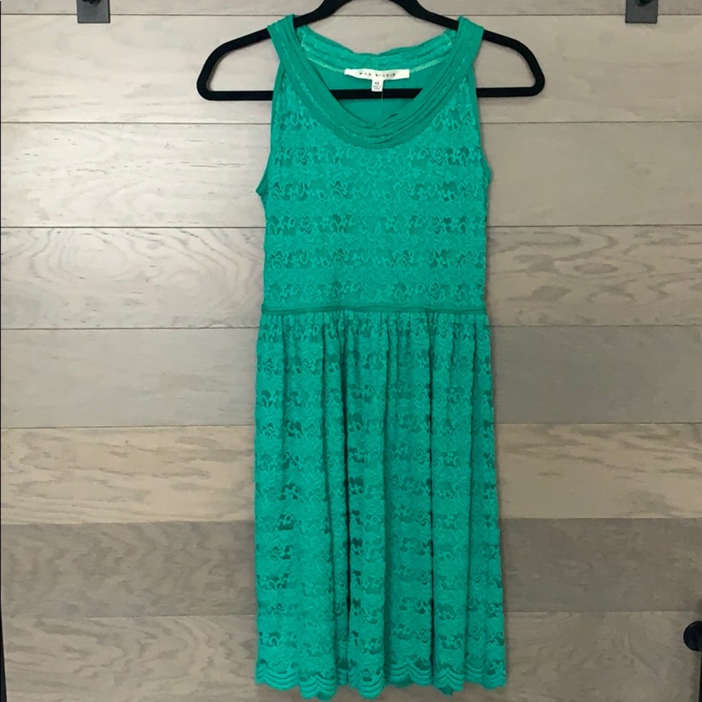 Max Studio leaf colored dress